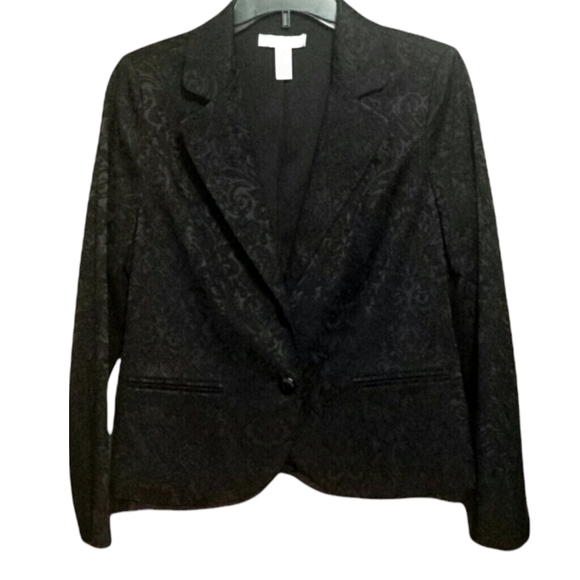Chico's Jackets & Blazers - New Black Chico's Blazer Damask Design sz 4 Or Size Small